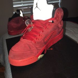 Jordan shoes red suede Jordan 5 shoes